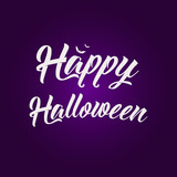Happy Halloween vector lettering. 