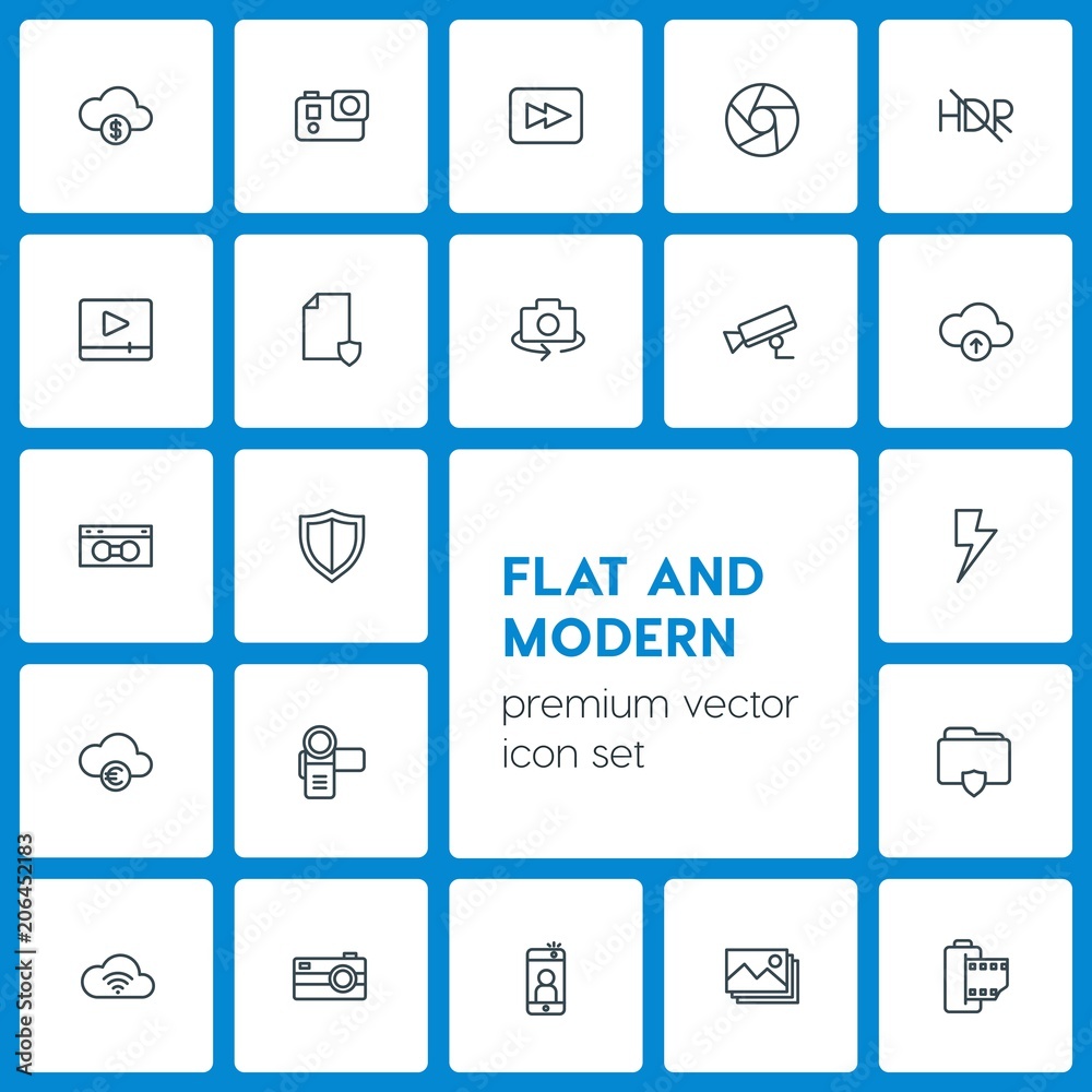 Modern Simple Set of cloud and networking, security, video, photos Vector outline Icons. Contains such Icons as vintage, data, investment and more on dark background. Fully Editable. Pixel Perfect Modern Simple Set of cloud and networking, security, video, photos Vector outline Icons. Contains such Icons as vintage, data, investment and more on dark background. Fully Editable. Pixel Perfect