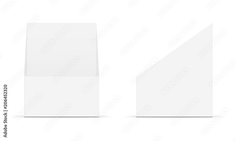 Cardboard display boxes mockups with front and right views. Vector illustration Cardboard display boxes mockups with front and right views. Vector illustration