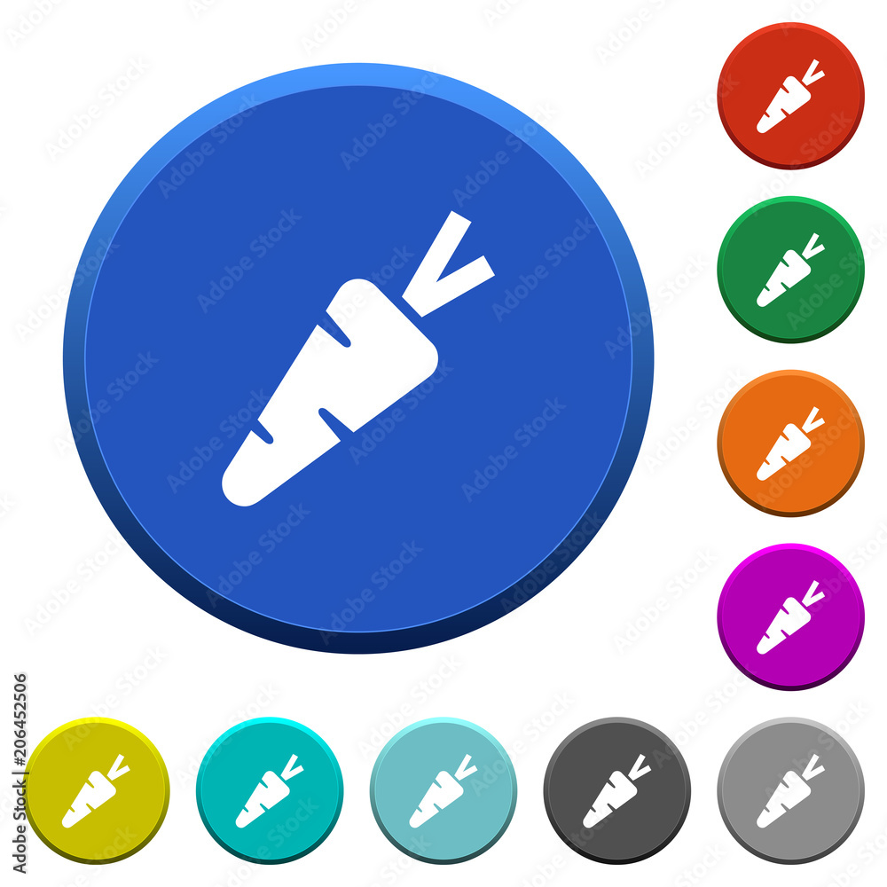Carrot beveled buttons Carrot beveled buttons