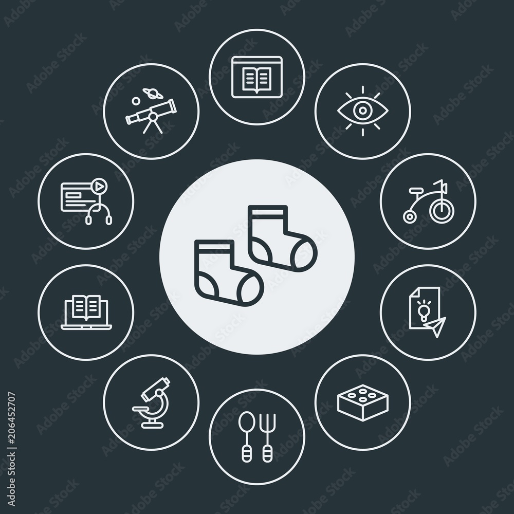 education, kids and toys Infographic Circle outline Icons Set. Contains such Icons as astronomy, kitchen, sky, bike, concept, blended, education, fashion and more. Fully Editable. Pixel Perfect education, kids and toys Infographic Circle outline Icons Set. Contains such Icons as astronomy, kitchen, sky, bike, concept, blended, education, fashion and more. Fully Editable. Pixel Perfect