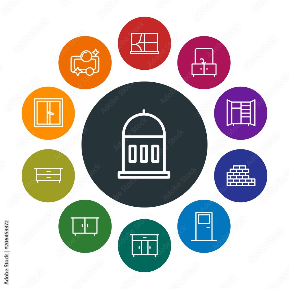 buildings, furniture, housekeeping Infographic Colorful outline Icons Set. Contains such Icons as storage, modern, fire, wallpaper, department, soap, open and more. Fully Editable. Pixel Perfect buildings, furniture, housekeeping Infographic Colorful outline Icons Set. Contains such Icons as storage, modern, fire, wallpaper, department, soap, open and more. Fully Editable. Pixel Perfect