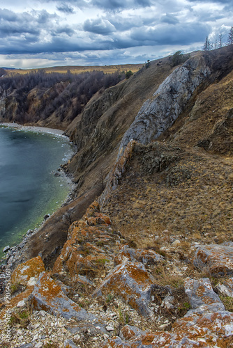 cape on Baikal in the spring photo