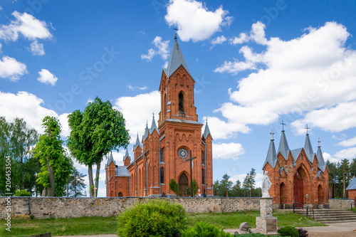 Chatholic church in Ivenets, Minsk region, Belarus photo