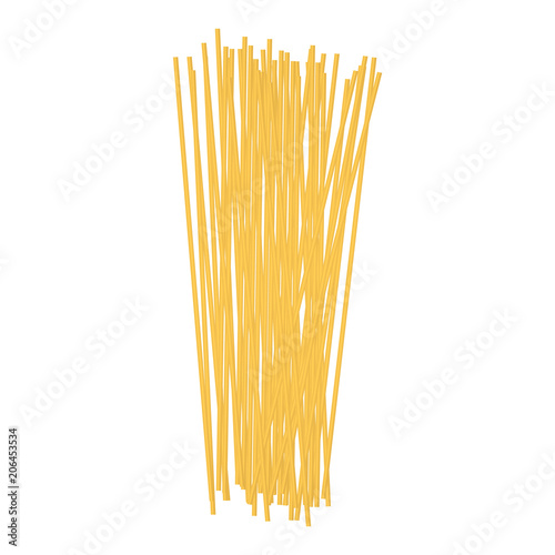 Spaghetti mockup. Realistic illustration of spaghetti vector mockup for web design isolated on white background