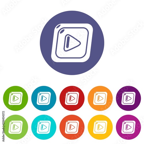 Free Download Video icons color set vector for any web design on white background - GFXLoad
