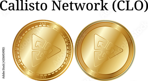 Set of physical golden coin Callisto Network (CLO)
