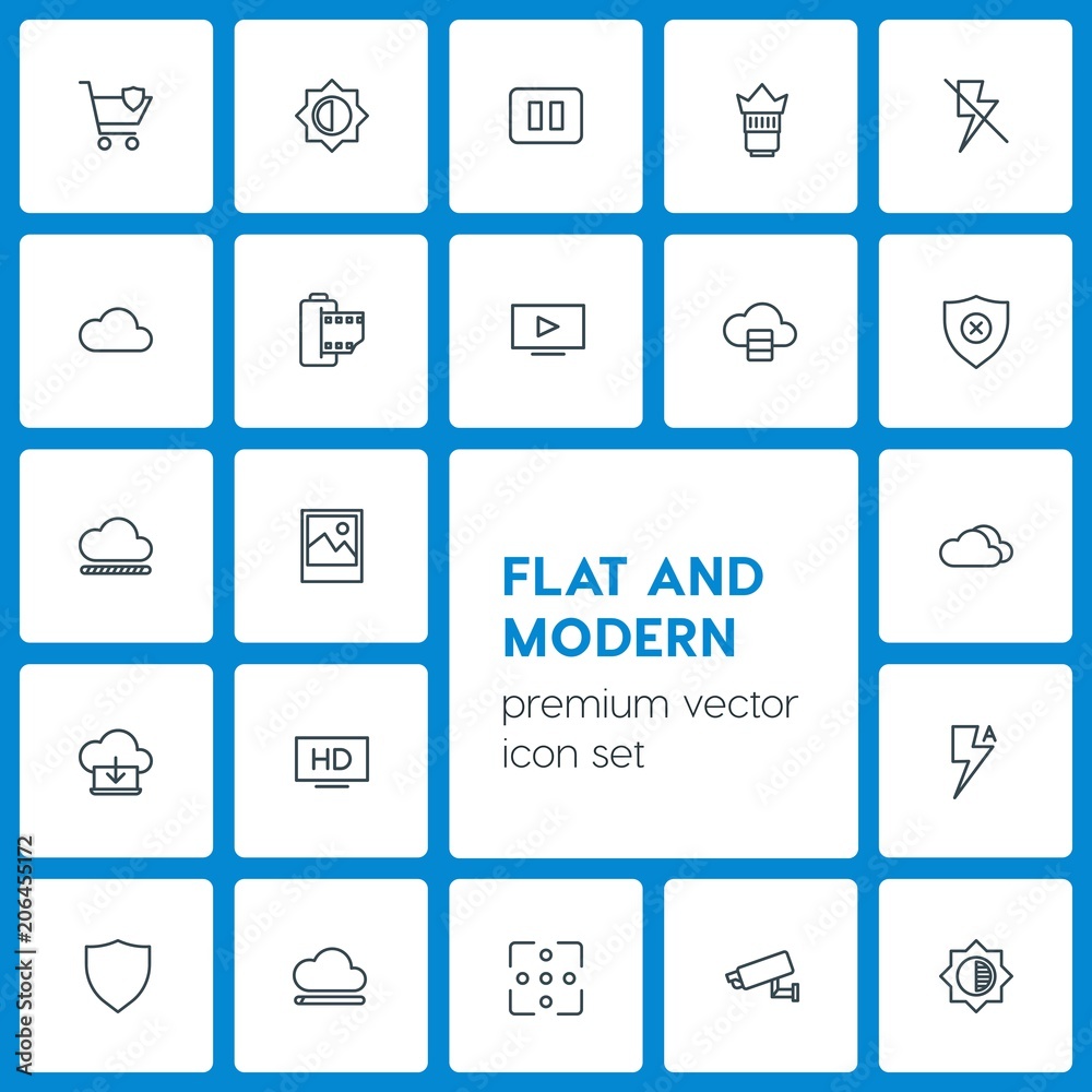 Modern Simple Set of cloud and networking, security, video, photos Vector outline Icons. Contains such Icons as television, dark, space, hd and more on dark background. Fully Editable. Pixel Perfect Modern Simple Set of cloud and networking, security, video, photos Vector outline Icons. Contains such Icons as television, dark, space, hd and more on dark background. Fully Editable. Pixel Perfect
