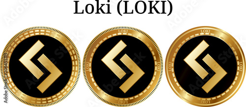 Set of physical golden coin Loki (LOKI)