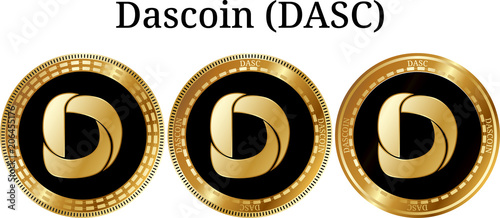 Set of physical golden coin Dascoin (DASC)