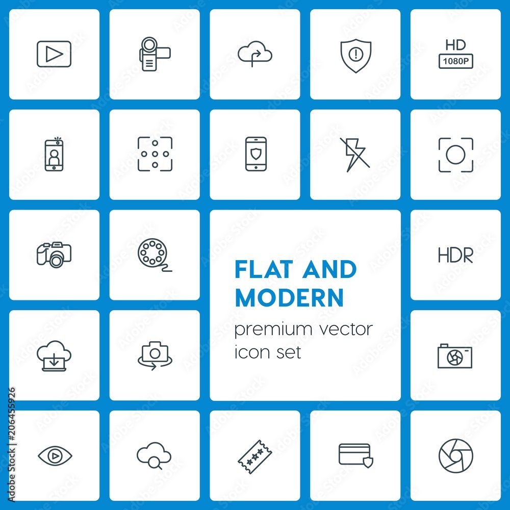 Modern Simple Set of cloud and networking, security, video, photos Vector outline Icons. Contains such Icons as entertainment, computer, hd and more on dark background. Fully Editable. Pixel Perfect Modern Simple Set of cloud and networking, security, video, photos Vector outline Icons. Contains such Icons as entertainment, computer, hd and more on dark background. Fully Editable. Pixel Perfect