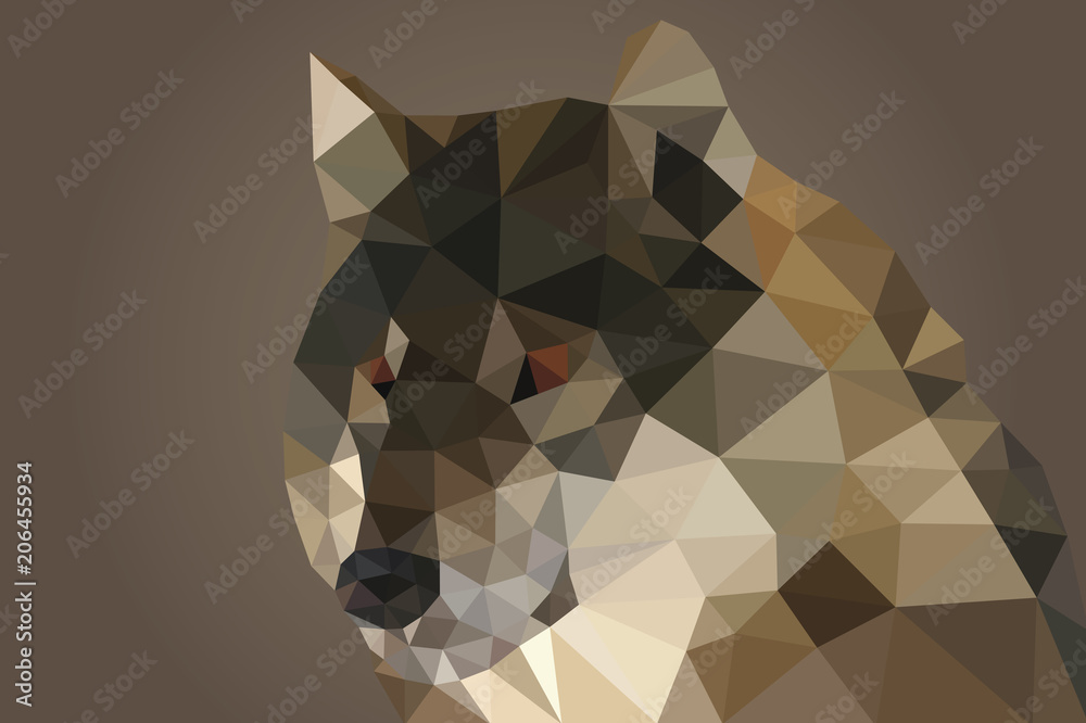 Obraz premium Low Poly Wolf
