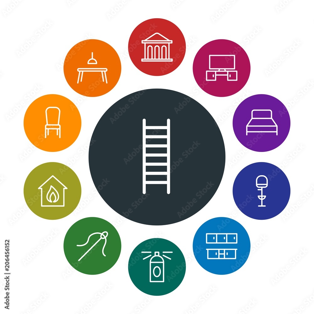 buildings, furniture, housekeeping Infographic Colorful outline Icons Set. Contains such Icons as chair, white, tool, aromatherapy, apartment, dining, tv and more. Fully Editable. Pixel Perfect buildings, furniture, housekeeping Infographic Colorful outline Icons Set. Contains such Icons as chair, white, tool, aromatherapy, apartment, dining, tv and more. Fully Editable. Pixel Perfect