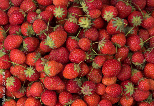 Organic Strawberries Background