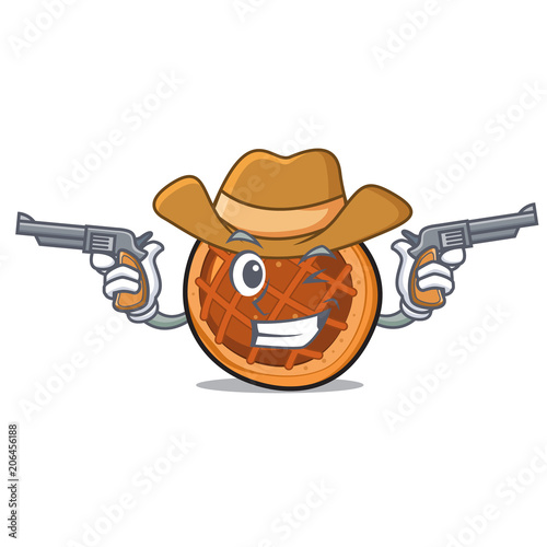 Cowboy baket pie character cartoon
