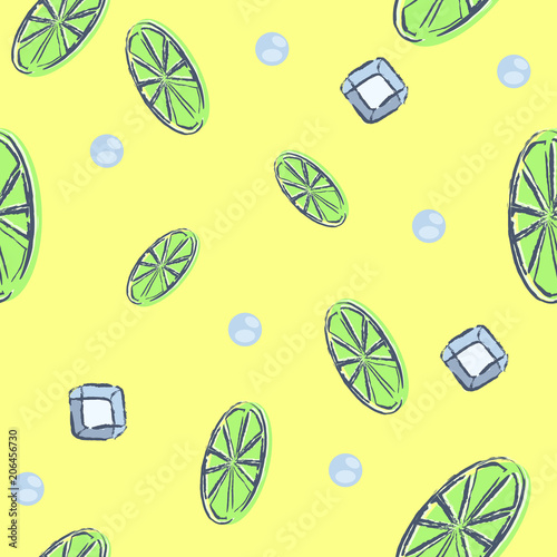 seamless summer pattern on background