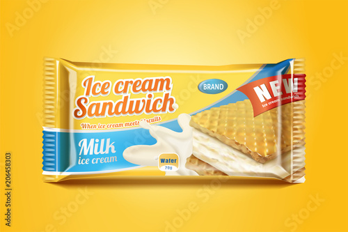 Ice cream sandwich package design