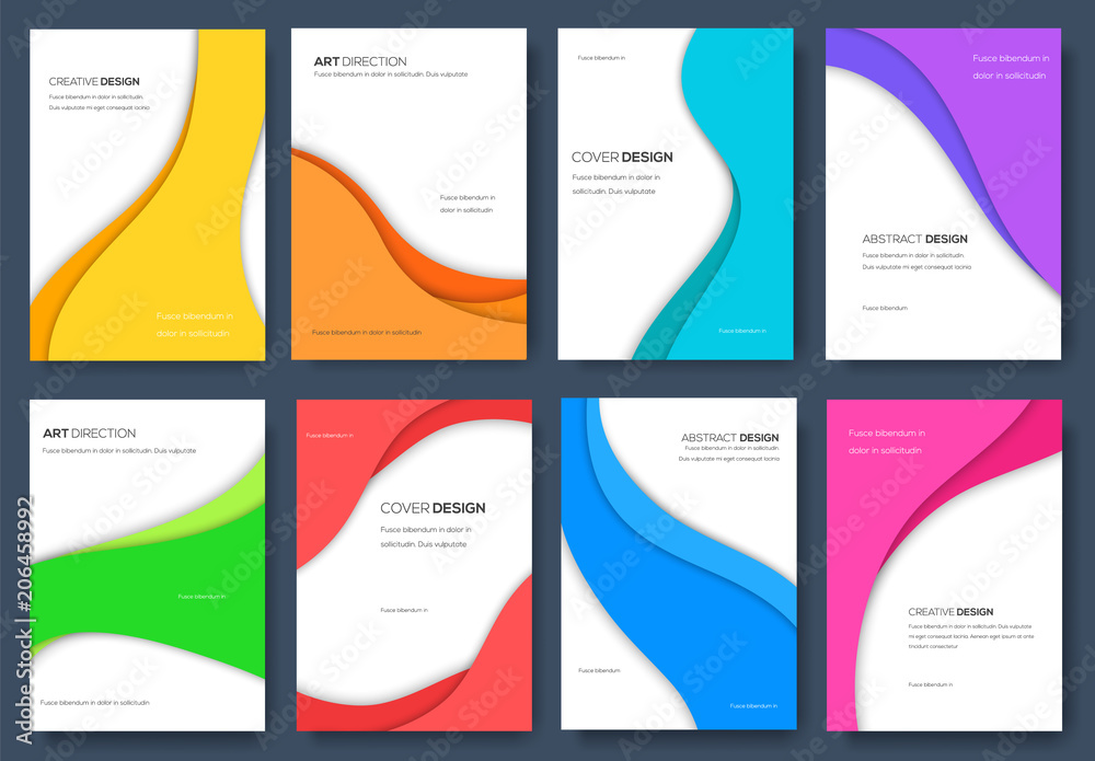 Abstract vector brochure cards set. Print art template of flyear, magazines, posters, book cover, banners. Colorful design invitation concept background. Layout ornament illustrations modern page Abstract vector brochure cards set. Print art template of flyear, magazines, posters, book cover, banners. Colorful design invitation concept background. Layout ornament illustrations modern page