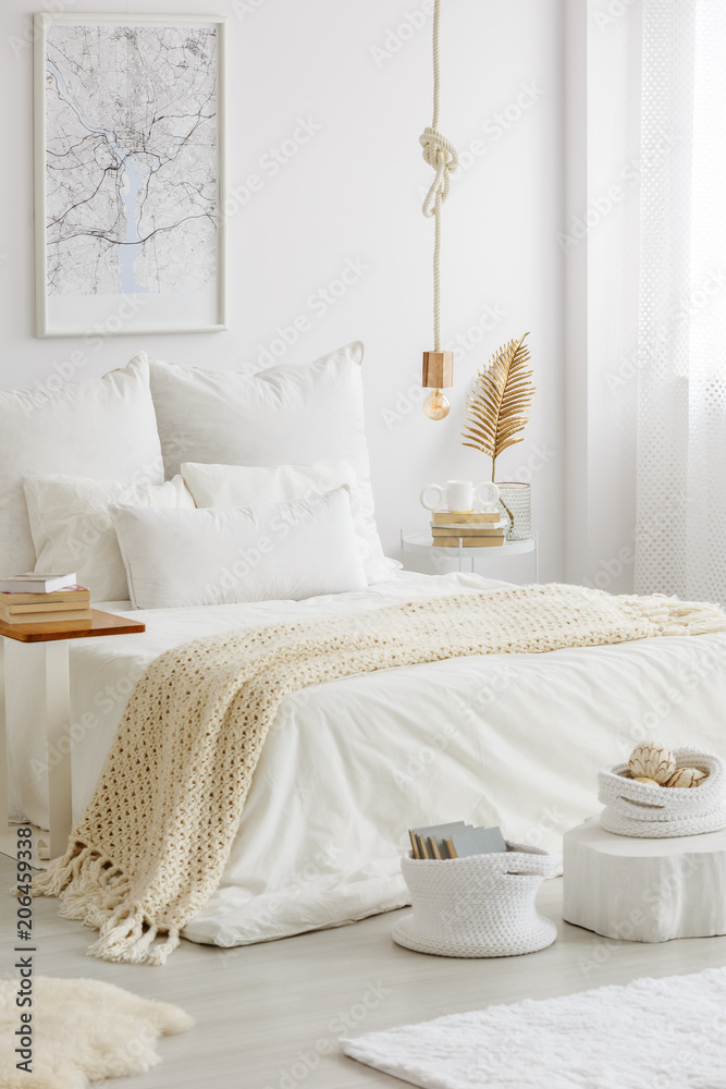 © Photographee.eu - Bedroom arranged in scandinavian style