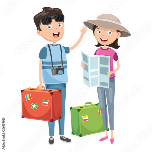 Vector Illustration Of Travelling