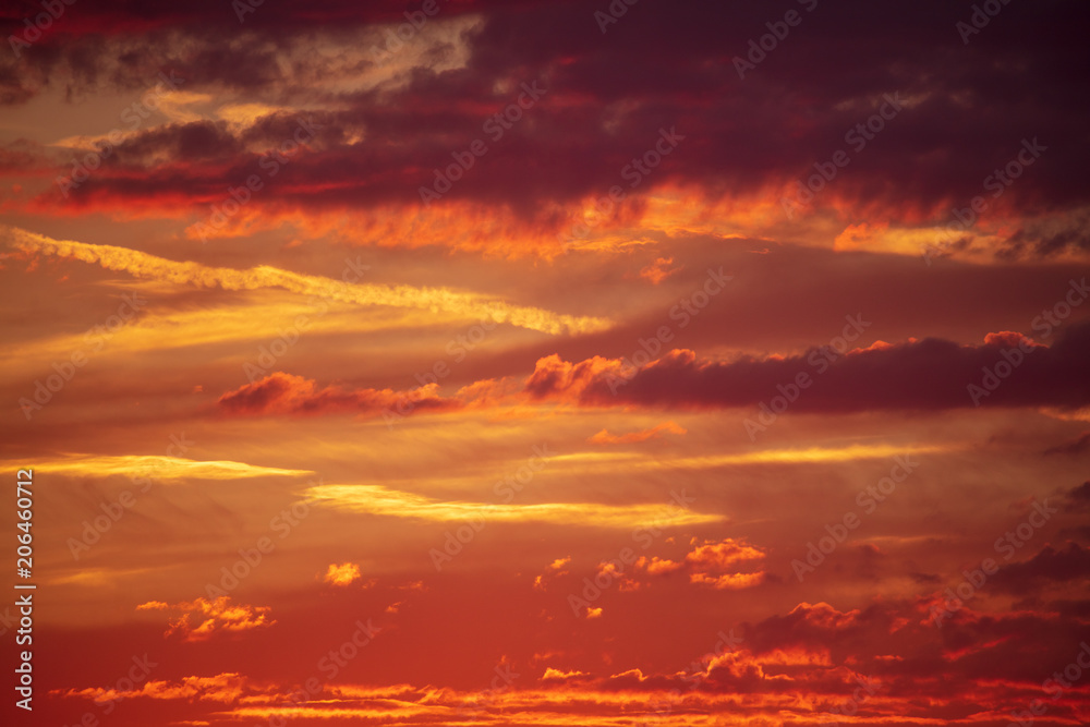Naklejka premium Beautiful clouds at sunset as an abstract background