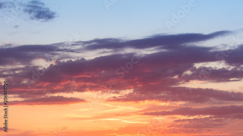 Beautiful clouds at sunset as an abstract background