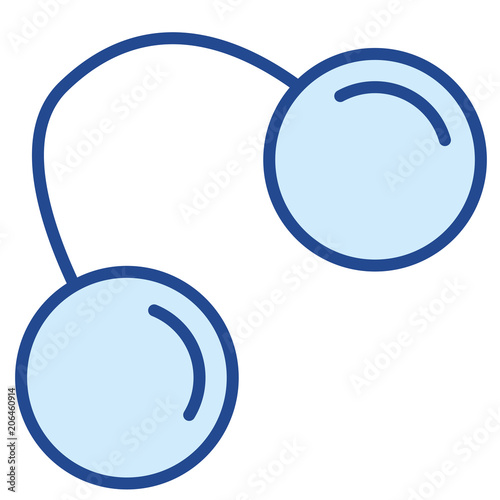 Liebeskugeln Sexspielzeug Vector Icon Illustration
