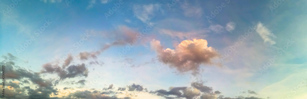 Beautiful clouds at sunset as an abstract background