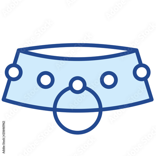 Halsband mit Ring der O Vector Icon Illustration