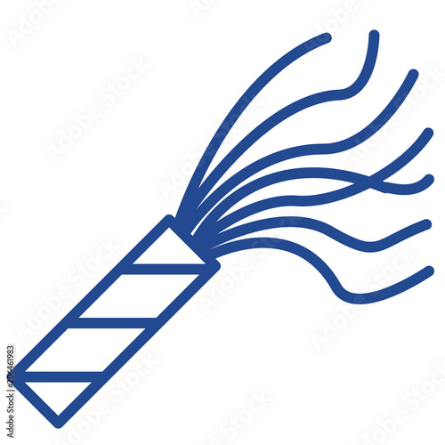 Neunschwänzige Peitsche Vector Icon Illustration