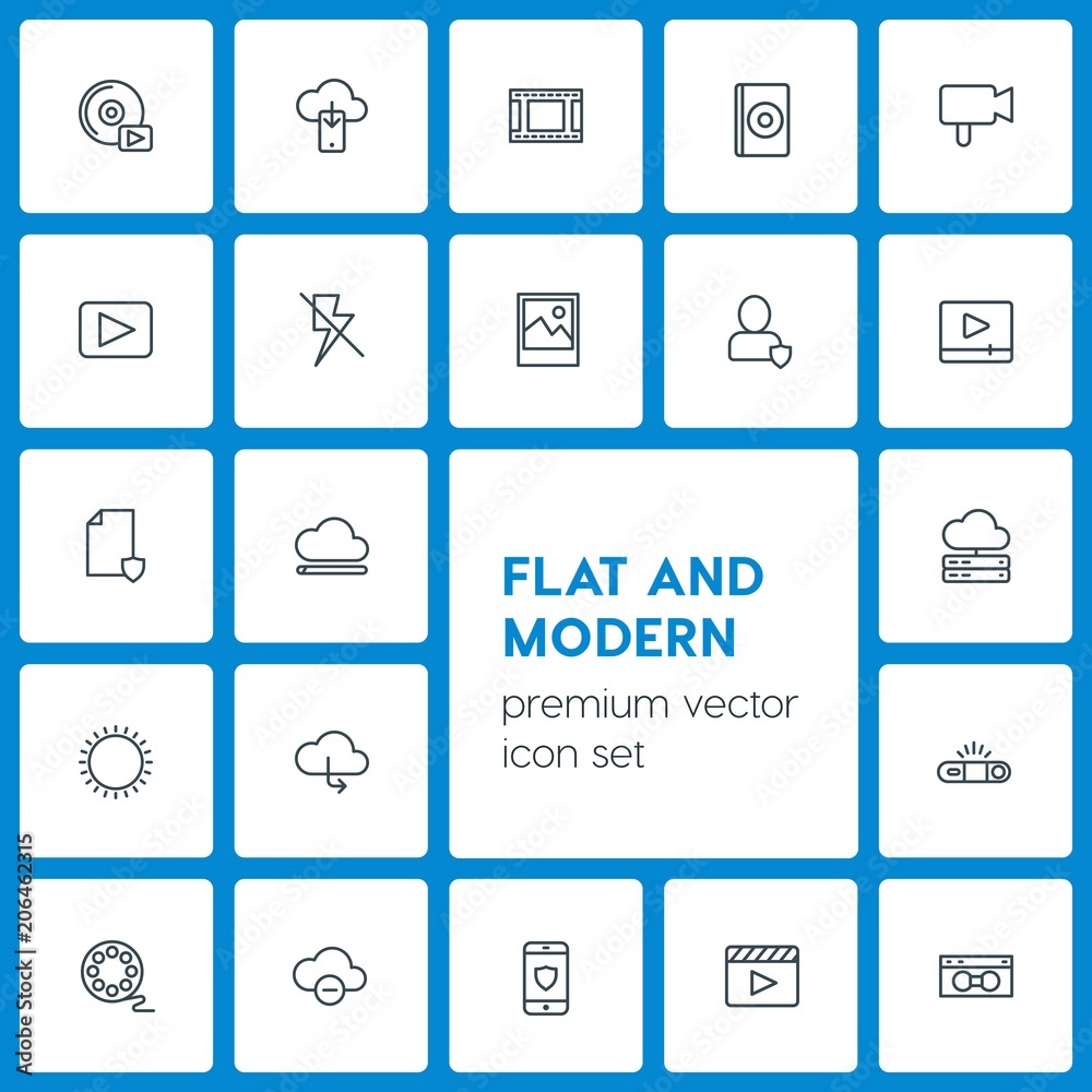 Modern Simple Set of cloud and networking, security, video, photos Vector outline Icons. Contains such Icons as clouds, photo, internet and more on dark background. Fully Editable. Pixel Perfect Modern Simple Set of cloud and networking, security, video, photos Vector outline Icons. Contains such Icons as clouds, photo, internet and more on dark background. Fully Editable. Pixel Perfect