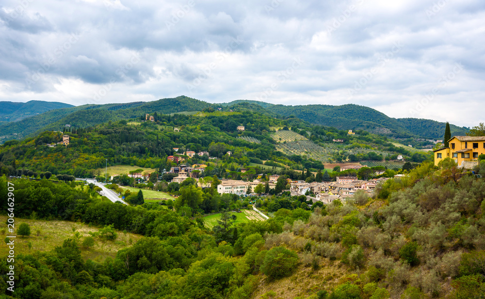 Country landscape in Italy.