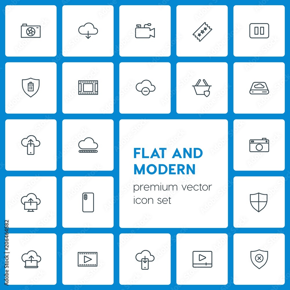 Modern Simple Set of cloud and networking, security, video, photos Vector outline Icons. Contains such Icons as television, pause, sign and more on dark background. Fully Editable. Pixel Perfect Modern Simple Set of cloud and networking, security, video, photos Vector outline Icons. Contains such Icons as television, pause, sign and more on dark background. Fully Editable. Pixel Perfect