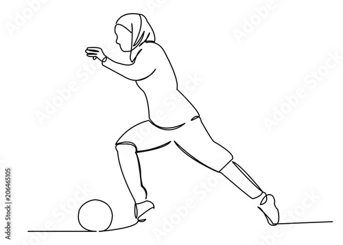 Muslim girls playing football