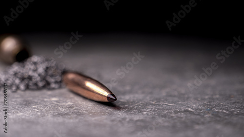 Fotografie Bullet, powder & case