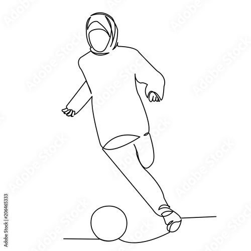 Muslim girls playing football