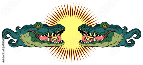 Portrait of the Alligator (crocodile)