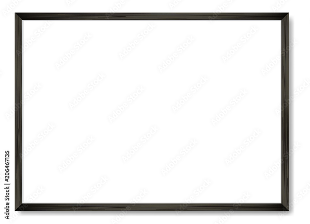 Blank black wooden frame A4. Vector template Blank black wooden frame A4. Vector template