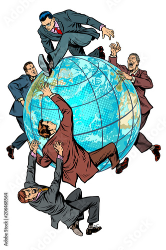 War and peace concept, people are fighting