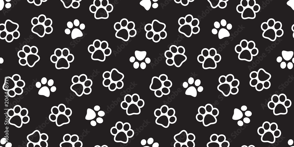 Dog Paw Seamless Pattern Cat Paw vector footprint kitten puppy wallpaper isolated background Dog Paw Seamless Pattern Cat Paw vector footprint kitten puppy wallpaper isolated background