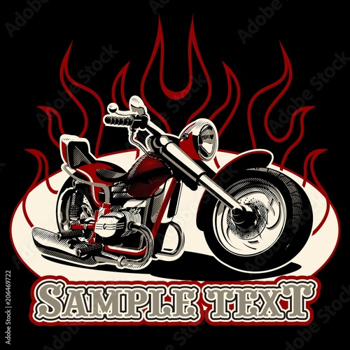 Vector Cartoon Motorbike
