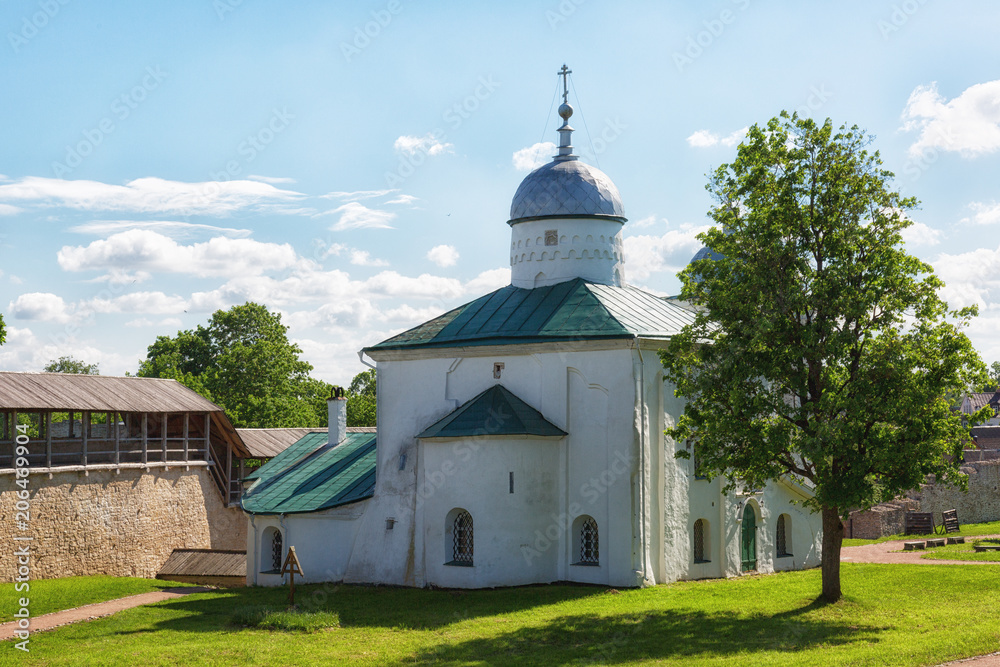 St. Nicholas church, Izborsk fortress, Russia.