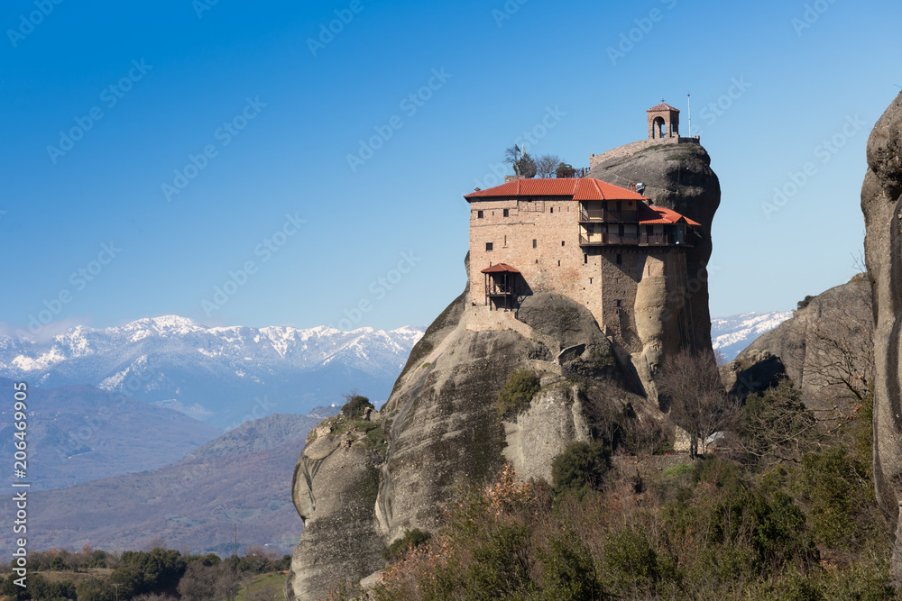 Greece, monastery on the rocks in Meteora Greece, monastery on the rocks in Meteora