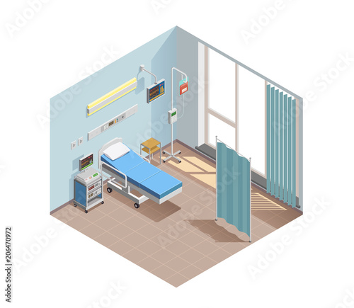 Resuscitation Room Isometric Composition © Macrovector