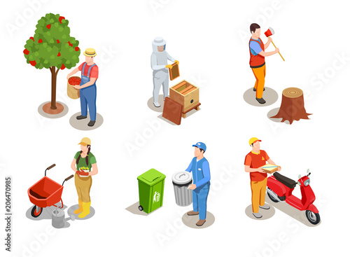 Applicable Professions Isometric Set