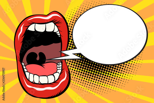 Open mouth comic balloon