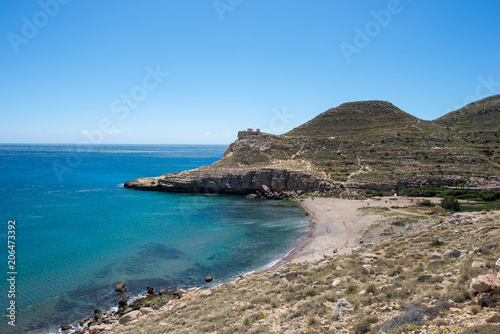 The coast in the blacks of almeria