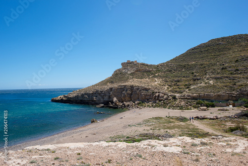 The coast in the blacks of almeria