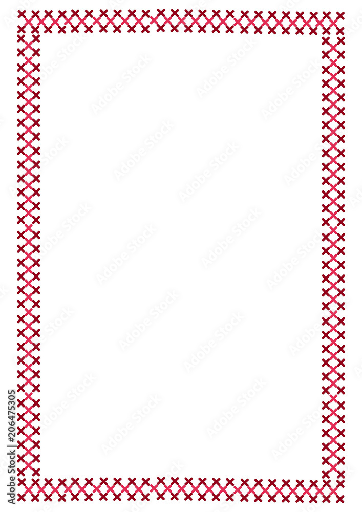 Cross Stitch Frame Vector & Photo (Free Trial)