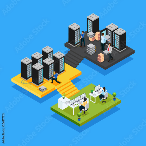 Isometric Data Center Concept